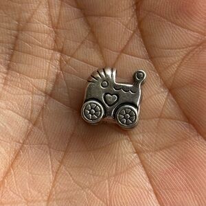 Pandora Baby Carriage Charm with Heart Accent